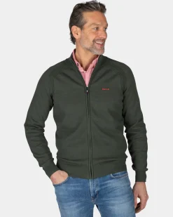 Dunkelgrüner Baumwollcardigan