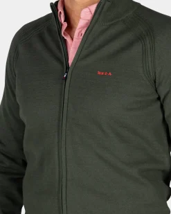 Dunkelgrüner Baumwollcardigan