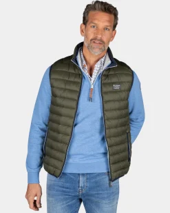 Dunkelgrüner wattierter Bodywarmer - Quartz Green