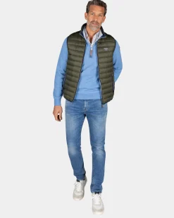 Dunkelgrüner wattierter Bodywarmer - Quartz Green