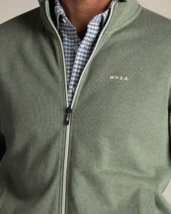 Ecru baumwollstrickjacke mit reißverschluss