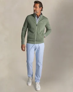 Ecru baumwollstrickjacke mit reißverschluss