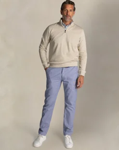 Ecru halbzipp-pullover aus baumwolle