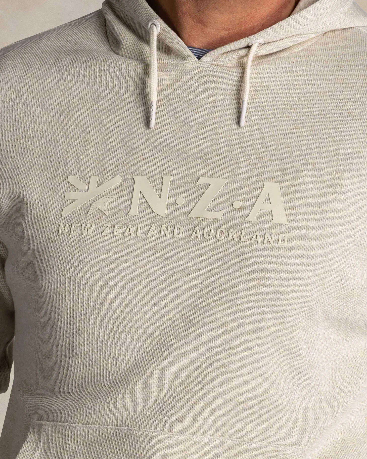 Ecru hoodie aus Baumwolle