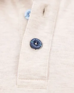 Einfarbige Baumwoll-Beige Polo