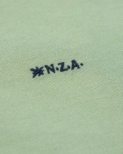 Einfarbige Baumwoll-Hellgrüne Polo