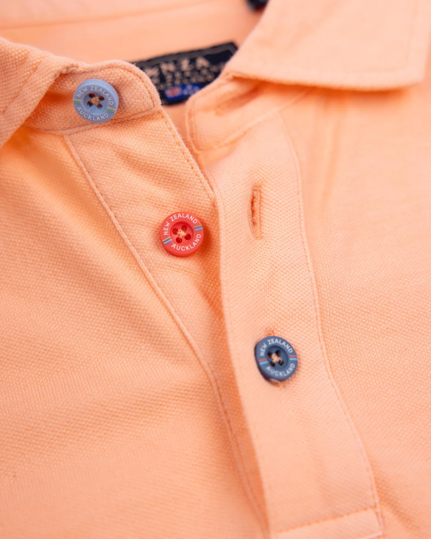 Einfarbige Baumwoll-Hellorange Polo