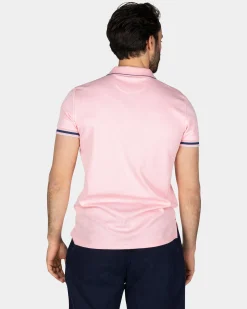 Einfarbige Pastellrosa Polo