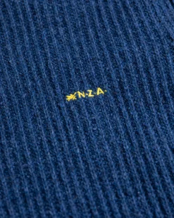 Einfarbiger Pullover mit halbem Reißverschluss Dry - Storm Blue