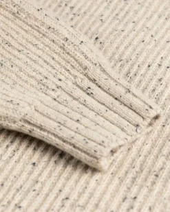 Einfarbiger Pullover mit halbem Reißverschluss Dry - Sea Silt Sand