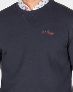 Einfarbiger Pullover mit Rundhalsausschnitt - Traditional Navy