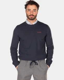 Einfarbiger Pullover mit Rundhalsausschnitt - Traditional Navy