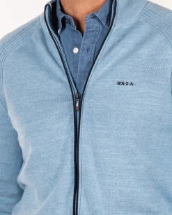 Einfarbiger Strickjacke aus Baumwoll