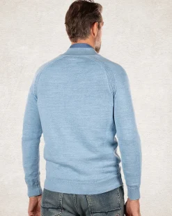 Einfarbiger Strickjacke aus Baumwoll