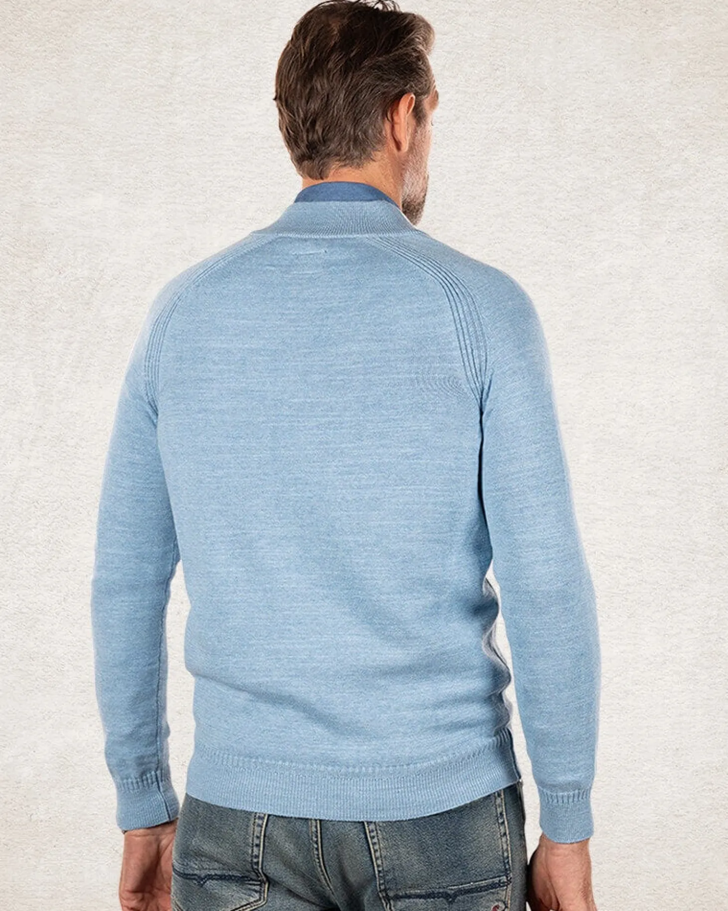 Einfarbiger Strickjacke aus Baumwoll