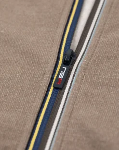 Einfarbiger Strickjacke aus Baumwollstretch Grun