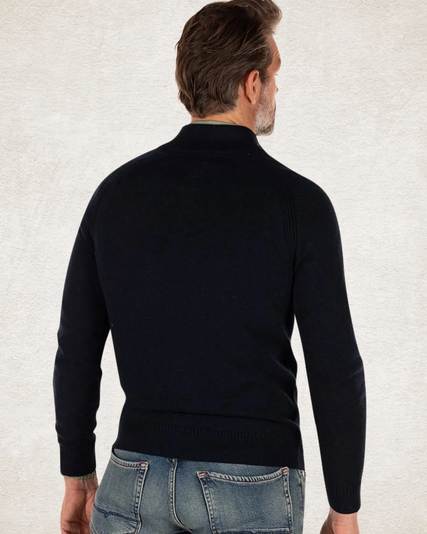 Einfarbiger Strickjacke aus Baumwoll