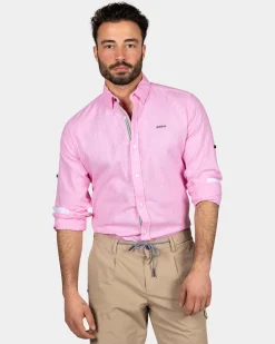 Einfarbiges Hemd in leuchtenden Farben - Bright Pink