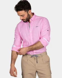 Einfarbiges Hemd in leuchtenden Farben - Bright Pink