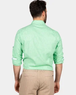 Einfarbiges Hemd in leuchtenden Farben - Fresh Green