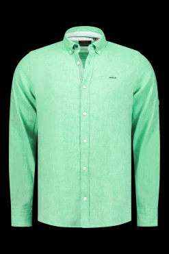 Einfarbiges Hemd in leuchtenden Farben - Fresh Green