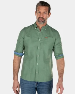 Einfarbiges Leinenhemd - Active Army