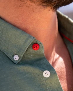 Einfarbiges Leinenhemd - Active Army