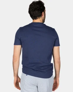 Einfarbiges navy T-Shirt aus Bio-Baumwolle