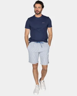 Einfarbiges navy T-Shirt aus Bio-Baumwolle