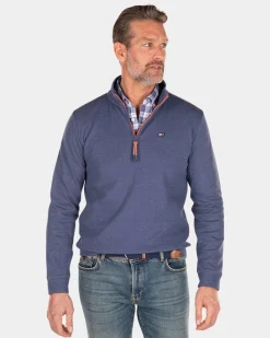 Fleecepullover mit Reißverschluss - Dusk Navy