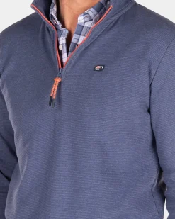 Fleecepullover mit Reißverschluss - Dusk Navy