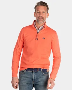 Fleecepullover mit Reißverschluss - Golden Orange