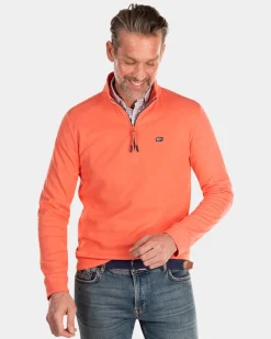 Fleecepullover mit Reißverschluss - Golden Orange