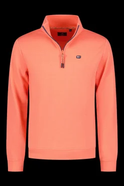 Fleecepullover mit Reißverschluss - Golden Orange