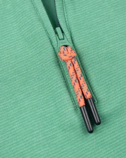 Fleecepullover mit Reißverschluss - Amazon Green