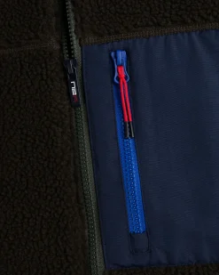 Frottee-Sweat-Cardigan Transit - Dark Army