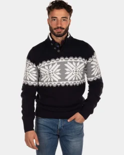 Geknöpfter Pullover Oromahoe - Steady Navy