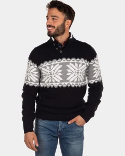 Geknöpfter Pullover Oromahoe - Steady Navy