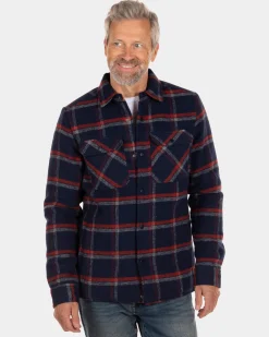 Gestepptes Flanellhemd - Ink Navy