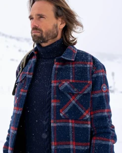 Gestepptes Flanellhemd - Ink Navy