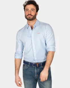 Gestricktes Baumwollhemd - Rhythm Blue