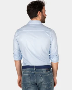 Gestricktes Baumwollhemd - Rhythm Blue