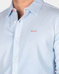 Gestricktes Baumwollhemd - Rhythm Blue