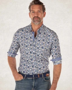 Graues Baumwollhemd mit Aufdruck - Tar Grey