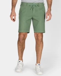 Grüne Baumwoll-Shorts mit Stretch