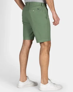 Grüne Baumwoll-Shorts mit Stretch