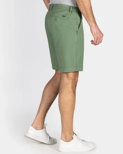 Grüne Baumwoll-Shorts mit Stretch