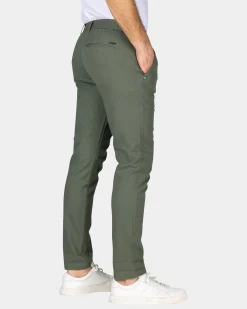 Grüne Baumwoll-Stretch-Chino