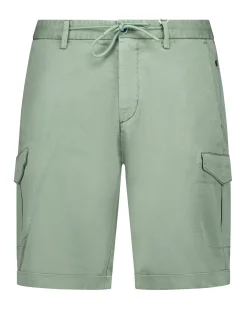 Grüne Cargo-Shorts mit Stretch