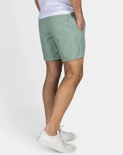 Grüne einfarbige Badehose mit Lycra-Innenhose